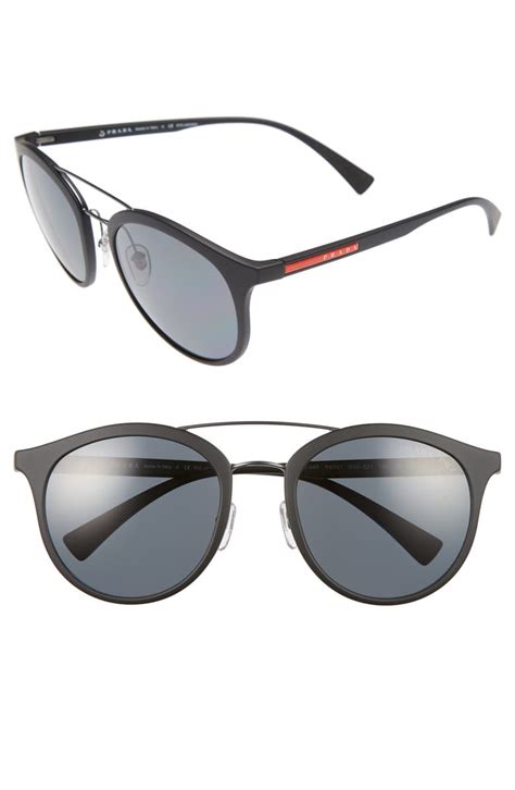 prada 54mm polarized round sunglasses|Prada conceptual 01vs sunglasses.